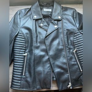 Black Girls biker jacket size 13/14Y